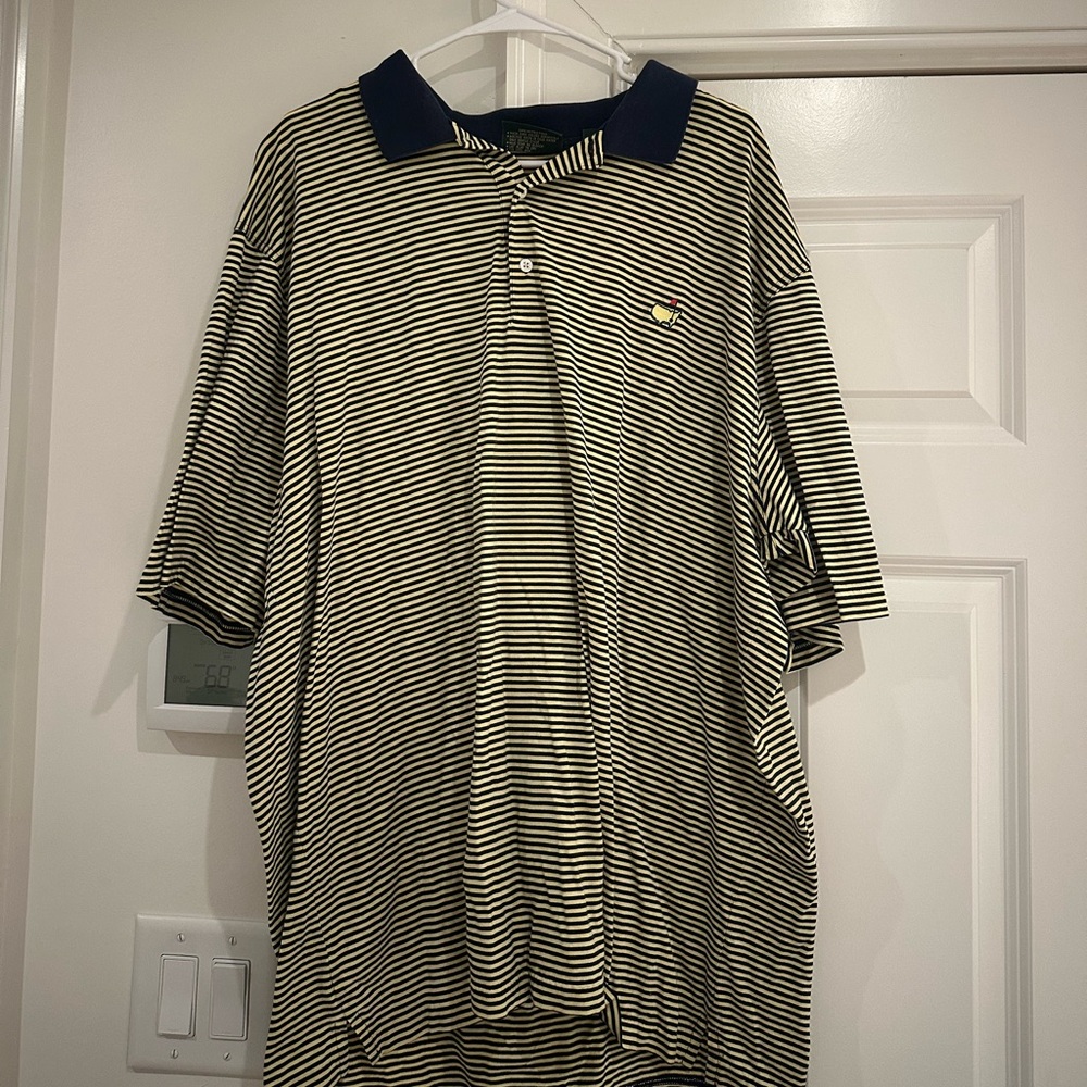 Masters polo blue and yellow stripe size XXL